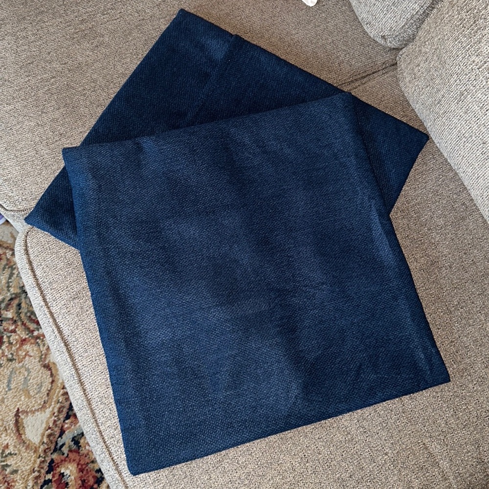 Handmade Navy Pillow Couch Covers
